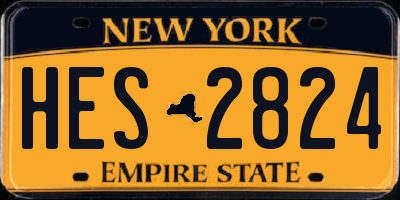 NY license plate HES2824