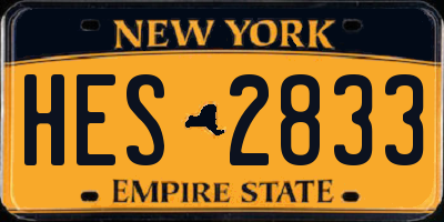NY license plate HES2833