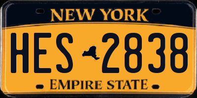 NY license plate HES2838