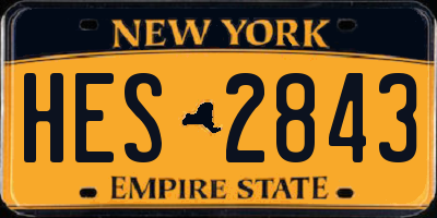 NY license plate HES2843