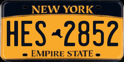 NY license plate HES2852