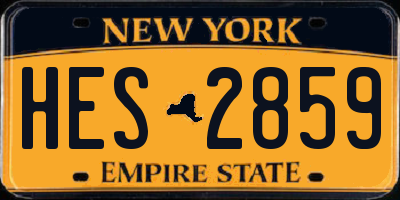 NY license plate HES2859