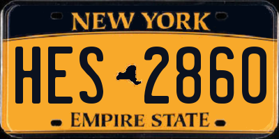 NY license plate HES2860