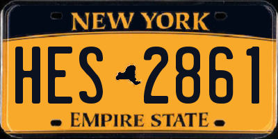 NY license plate HES2861