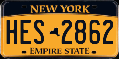 NY license plate HES2862