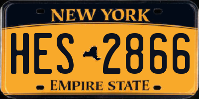 NY license plate HES2866