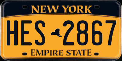 NY license plate HES2867