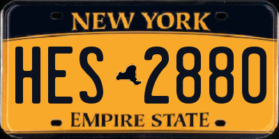 NY license plate HES2880