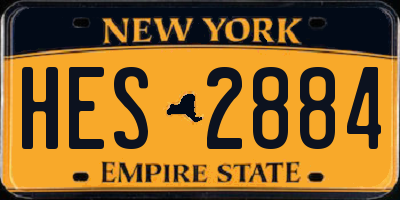NY license plate HES2884