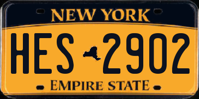 NY license plate HES2902
