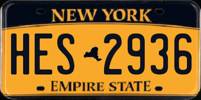 NY license plate HES2936