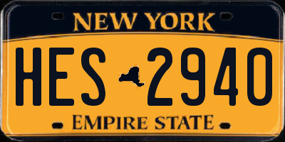 NY license plate HES2940
