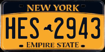 NY license plate HES2943