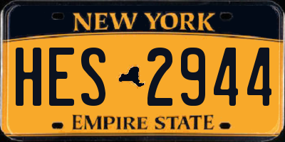 NY license plate HES2944