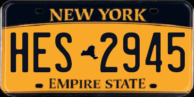 NY license plate HES2945