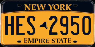 NY license plate HES2950