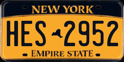 NY license plate HES2952