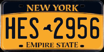 NY license plate HES2956