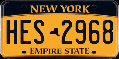 NY license plate HES2968