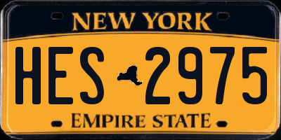 NY license plate HES2975