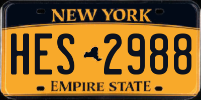 NY license plate HES2988