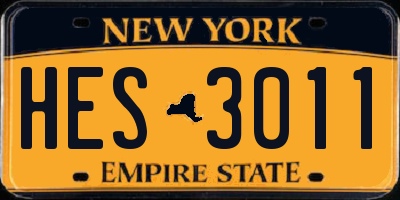 NY license plate HES3011