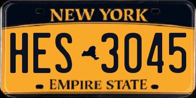 NY license plate HES3045