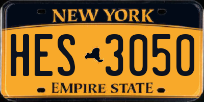 NY license plate HES3050