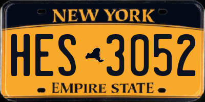 NY license plate HES3052