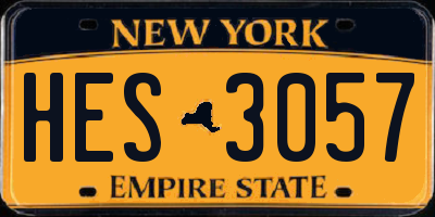 NY license plate HES3057