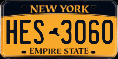 NY license plate HES3060