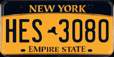 NY license plate HES3080
