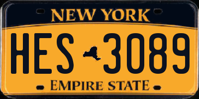 NY license plate HES3089