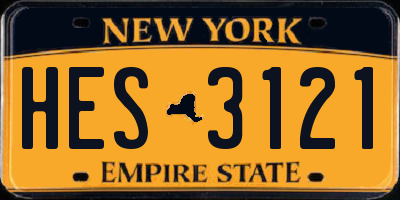 NY license plate HES3121