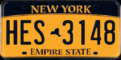 NY license plate HES3148