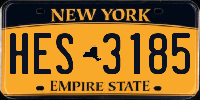 NY license plate HES3185