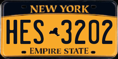 NY license plate HES3202