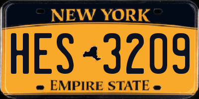 NY license plate HES3209