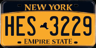 NY license plate HES3229