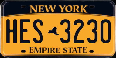 NY license plate HES3230