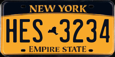NY license plate HES3234
