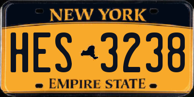 NY license plate HES3238