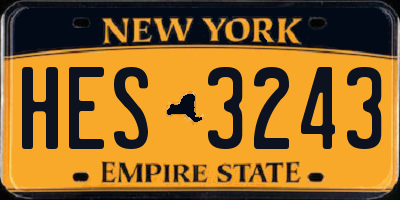 NY license plate HES3243