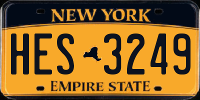 NY license plate HES3249