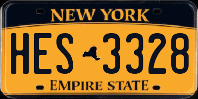 NY license plate HES3328