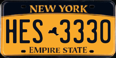 NY license plate HES3330