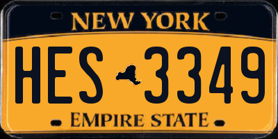 NY license plate HES3349