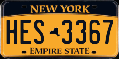 NY license plate HES3367
