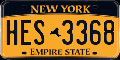 NY license plate HES3368
