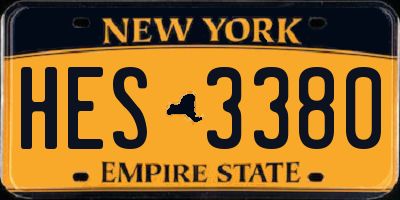 NY license plate HES3380